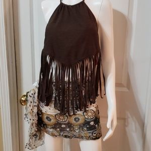 Lot Mossimo  Pocahontas style halter swim top